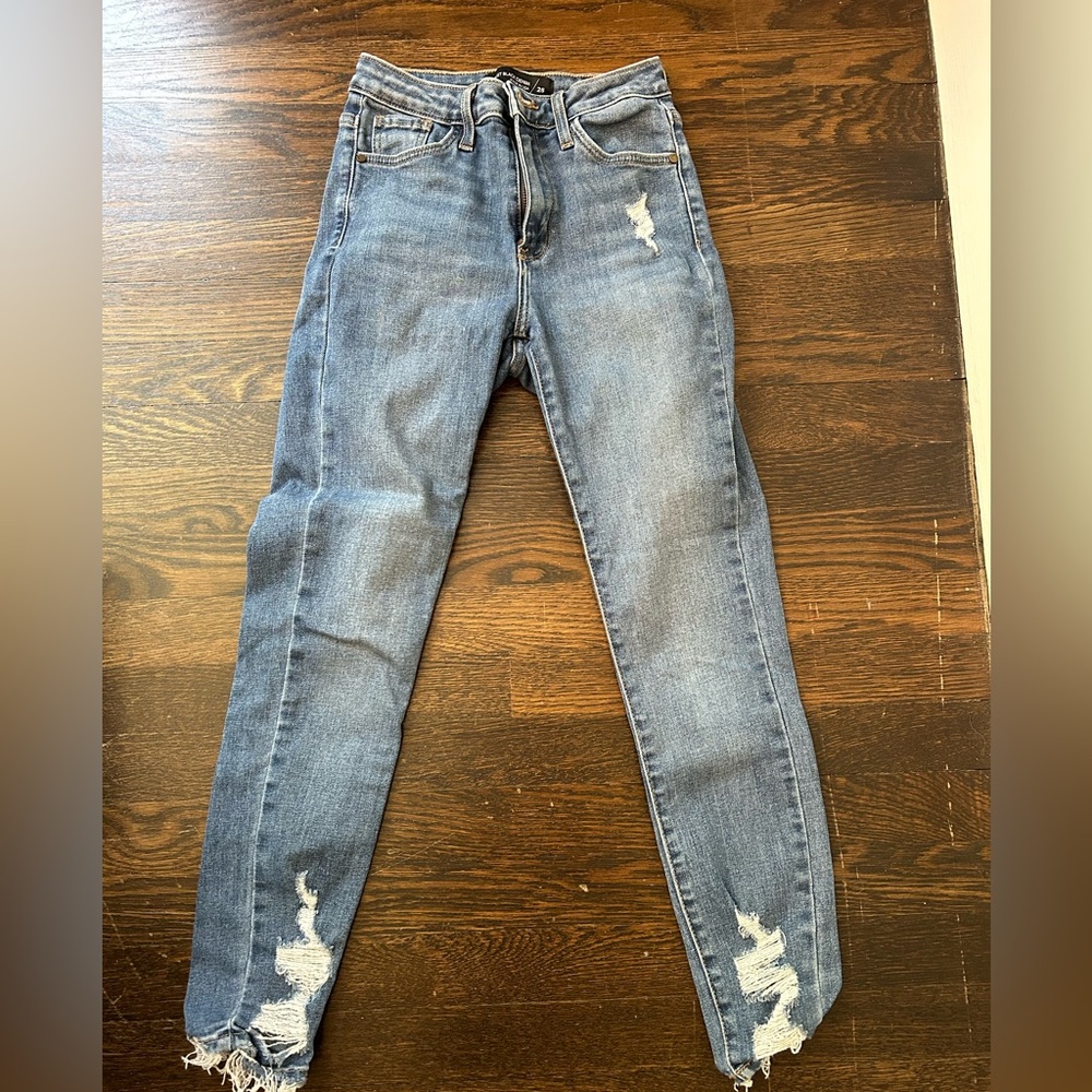 women’s “just black denim” made in the USA